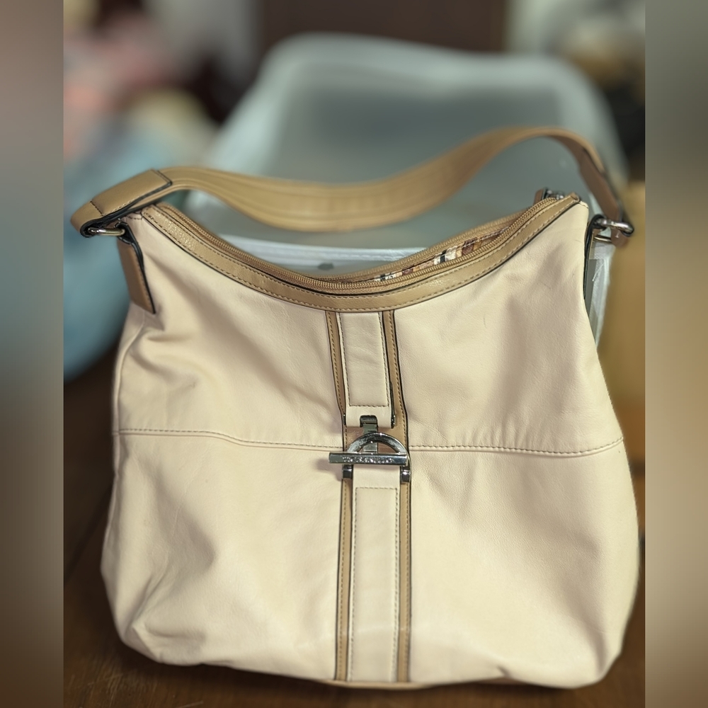 Tignanello cream purse